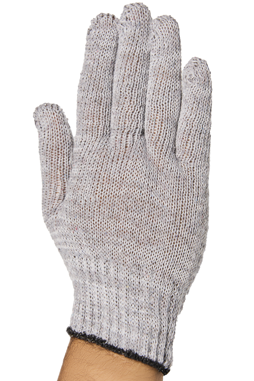 Перчатки ХБ, без ПВХ, 7.5 кл, 4-нитка, Белые, Серые, Чёрные